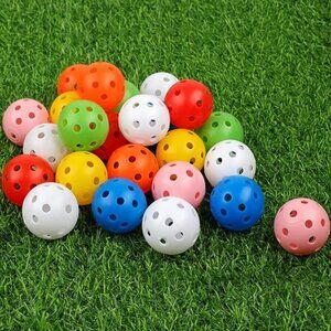 Perforated Golf Balls 24 Pack Multi-Color, 42mm for Swing Practice